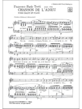 Chanson de L'adieu. Voix moyenne - Francesco Paolo Tosti - Partition